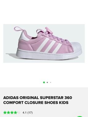adidas SUPERSTAR 360 COMFORT CLOSURE SHOES KIDS size 3